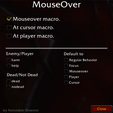 mouse over addons wow